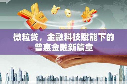 吉县微粒贷，金融科技赋能下的普惠金融新篇章