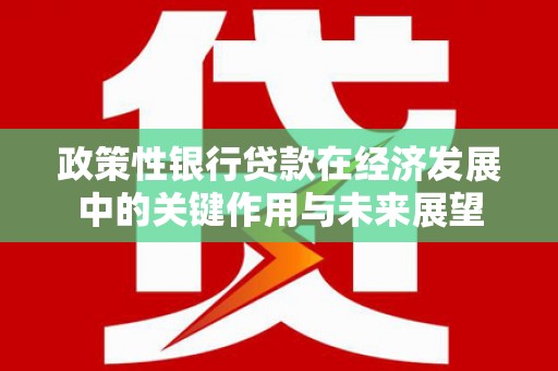 吉县政策性银行贷款在经济发展中的关键作用与未来展望