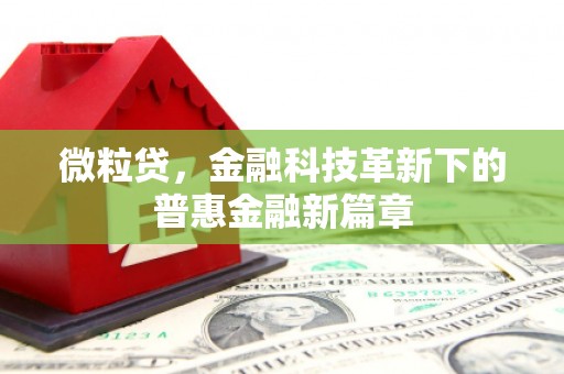 吉县微粒贷，金融科技革新下的普惠金融新篇章
