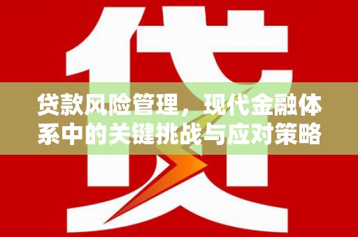 吉县贷款风险管理，现代金融体系中的关键挑战与应对策略