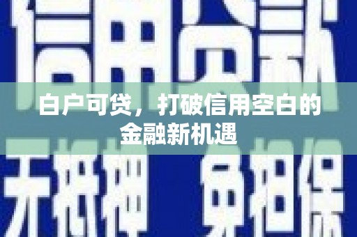 吉县白户可贷，打破信用空白的金融新机遇
