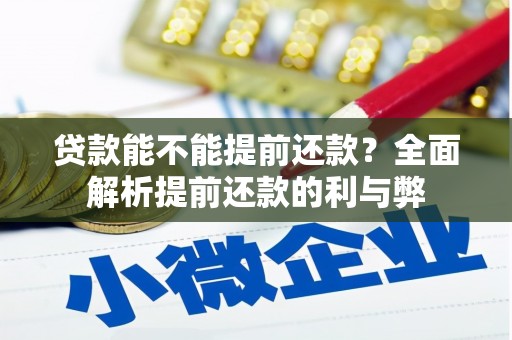 吉县贷款能不能提前还款？全面解析提前还款的利与弊