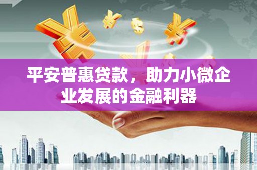 吉县平安普惠贷款，助力小微企业发展的金融利器