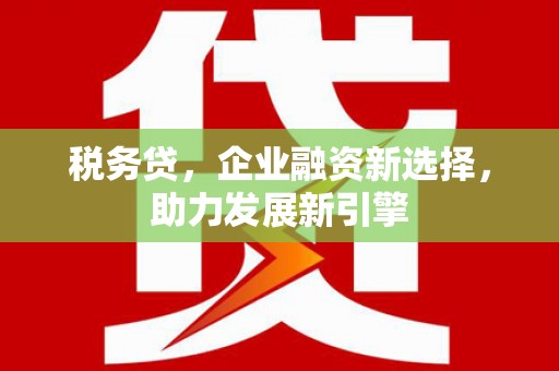 吉县税务贷，企业融资新选择，助力发展新引擎