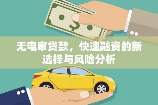 吉县无电审贷款，快速融资的新选择与风险分析