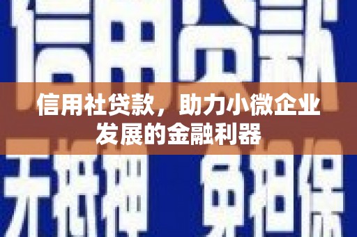 吉县信用社贷款，助力小微企业发展的金融利器