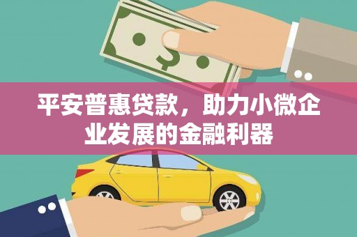 吉县平安普惠贷款，助力小微企业发展的金融利器