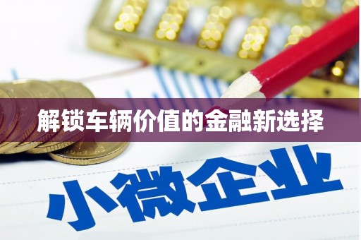吉县解锁车辆价值的金融新选择